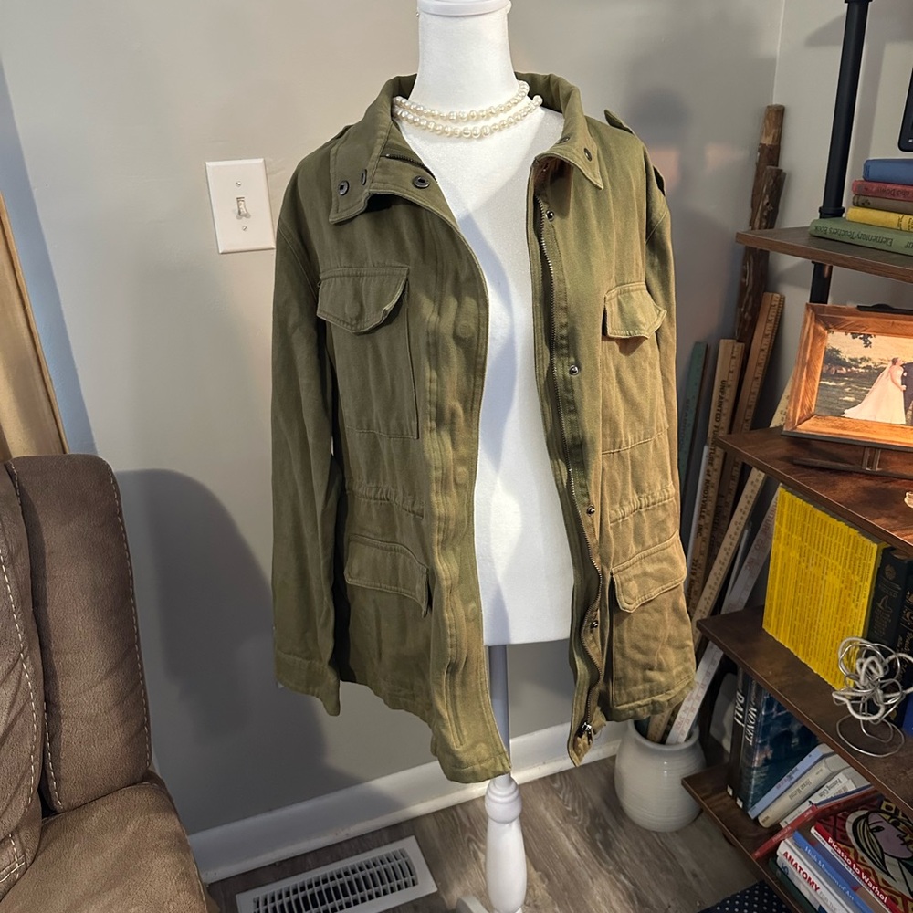Vintage Olive Military Field Jacket